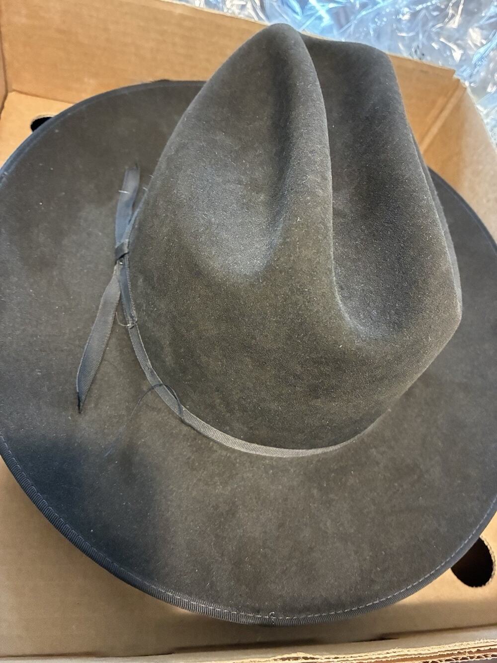 Stetson Chocolate Brown Fur Felt 6X Open Road 7 1/4 Cowboy Hat New Liquidation